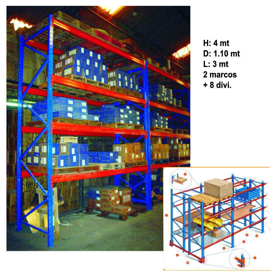 [12521] MARCO ESTANTERIA PESADA H =4MT ANCHO 1.10MT 8000 KG STANPROF
