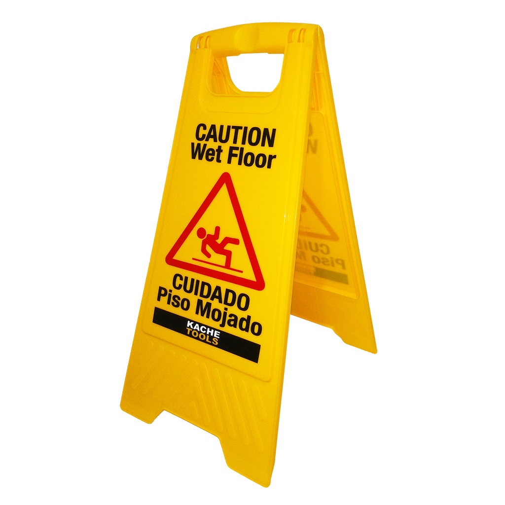 [11185] TABLERO AVISO INDICADOR `CUIDADO PISO MOJADO` KACHE TOOLS (U.E.:10)