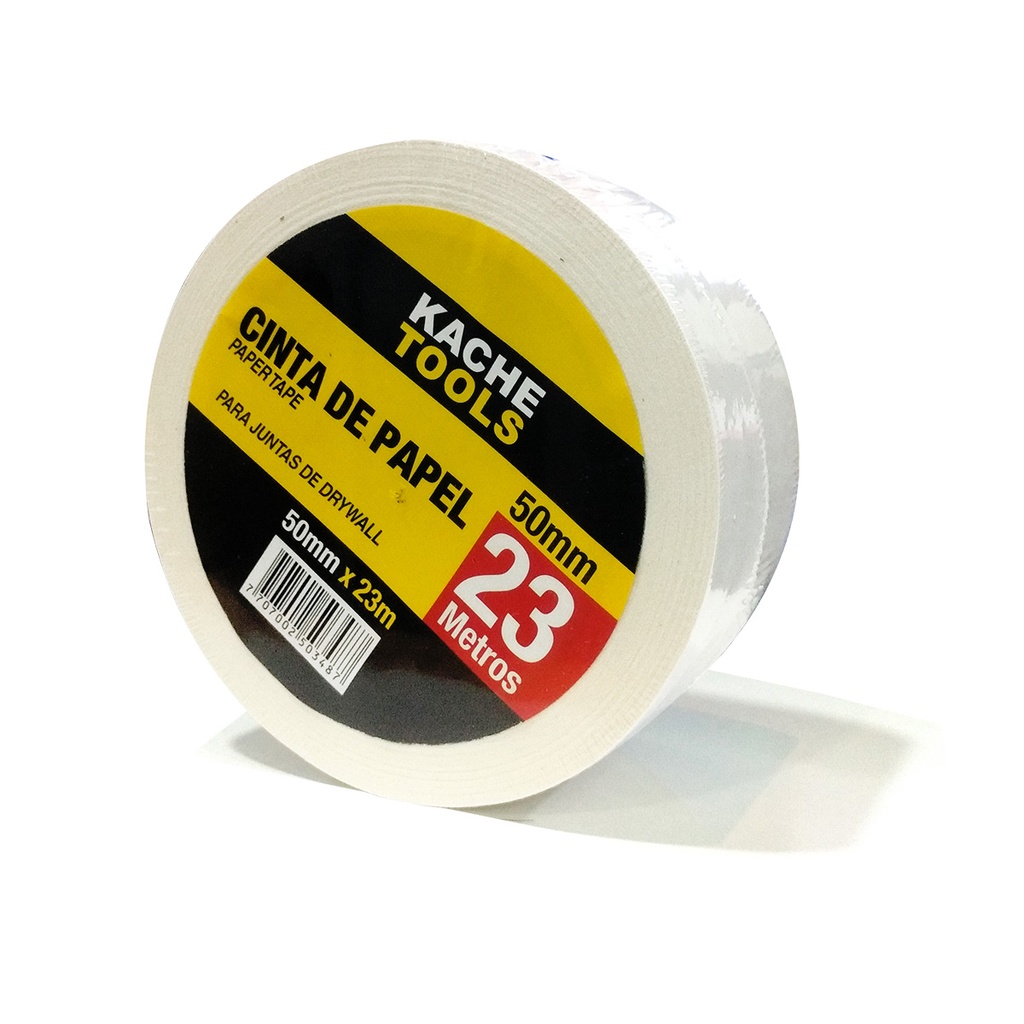 CINTA DE PAPEL PARA YESO CARTON 50MM X 23MT KACHE TOOLS (U.E.:64)