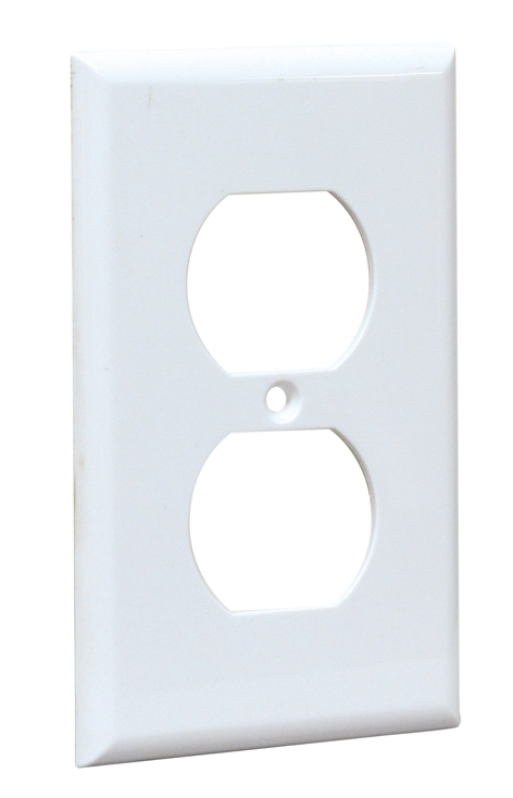 TAPA TOMA DOBLE 2X4 PLASTICA BLANCA CON TORNILLO INDUMA (UE1120) REF T1206-0017
