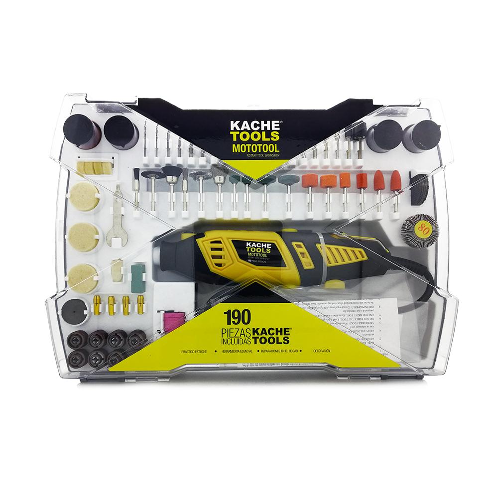 MOTOTOOL SET 190 PZAS KACHE TOOLS 8000 A 35000 RPM  (U.E.5)