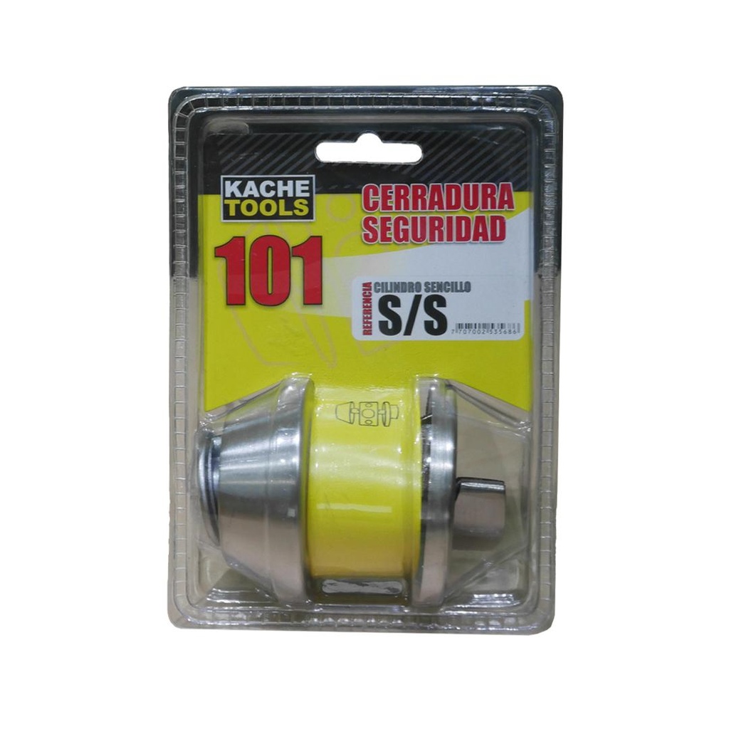 CERRADURA SEGURIDAD 1CIL  101 S/S KACHE TOOLS UE: 24