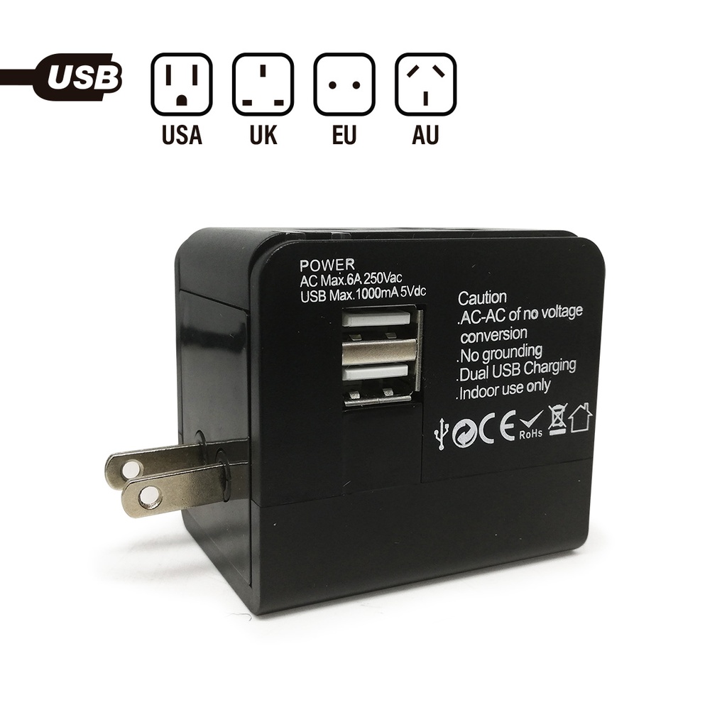 ADAPTADOR DE CORRIENTE UNIVERSAL SK001 USB SUKRA UE:100