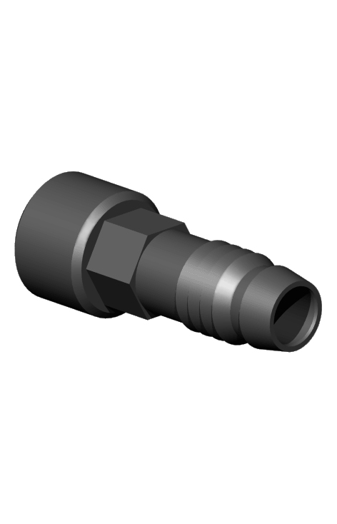 ADAPTADOR ROSACA MACHO PP 20MM*1/2 MECANICO NEGRO EXTRUCOL
