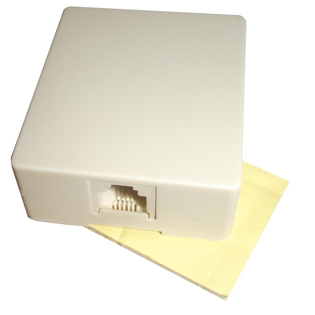 TOMA TELEFONO SOBREPONER CON ADHESIVO LUZKAL-MEGAWATT REFKD-4 6P4C  (UE=80)