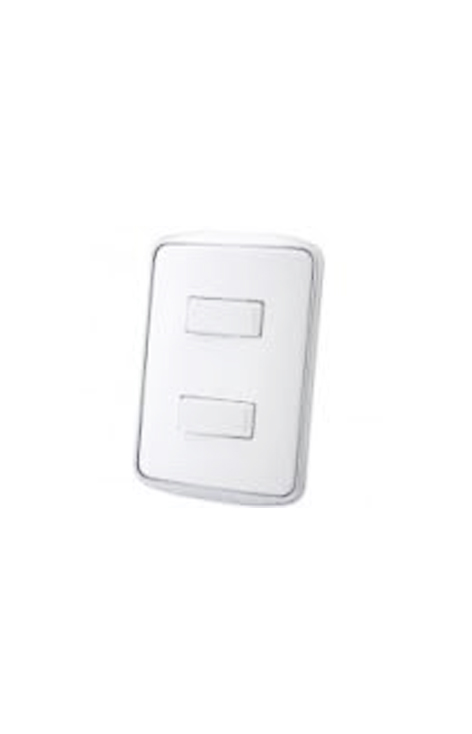 INTERRUPTOR DOBLE BLANCO 10A 127V ULTRA BASICO C/MARCO CILES 144121CB UE*20