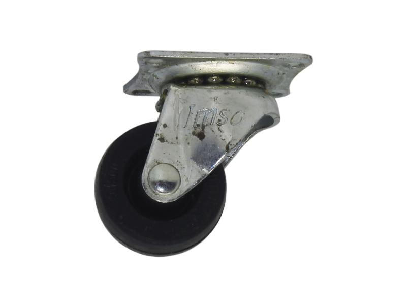 RODACHINA PLANA NEGRA 1 1/8 GIRATORIA SIN FRENO IMSA 7012870 40KILOS UE(60)