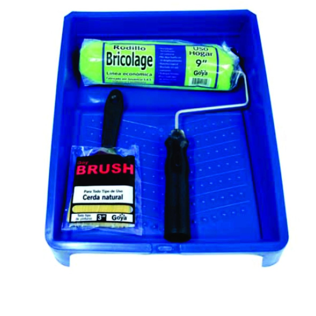 KIT SAMIR GOYA 3 PZAS (BANDEJA, RODILLO 9`, BROCHA BRUSH 2`) REF 5228