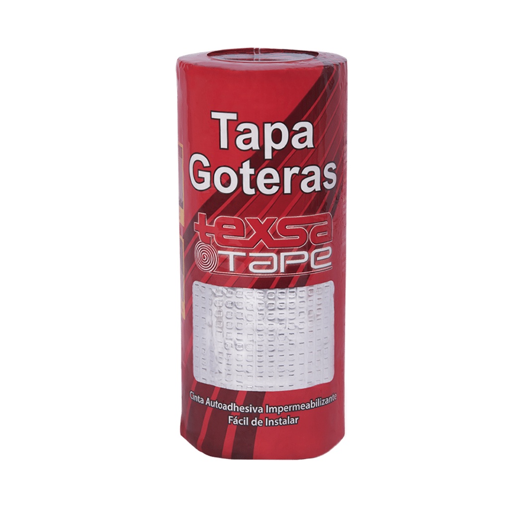 CINTA ASFALTICA AUTOADHESIVA TAPA GOTERAS TEXSA ACABADO FOIL ALUMINIO 33 CM x 10 MTS -