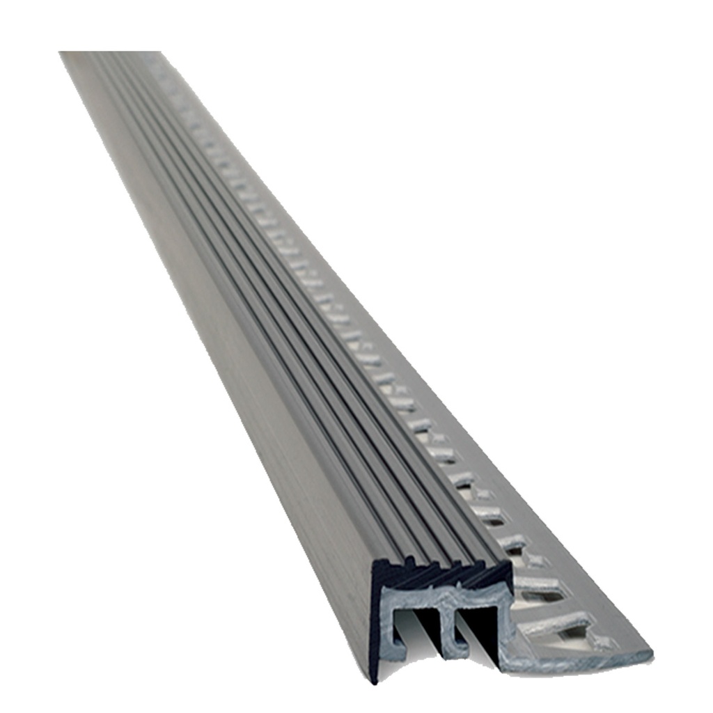 PROTECTOR DE ESCALÓN PIRLAN  PVC COLOR NEGRO   12mm * 2.5 mts REF 918 ATRIM