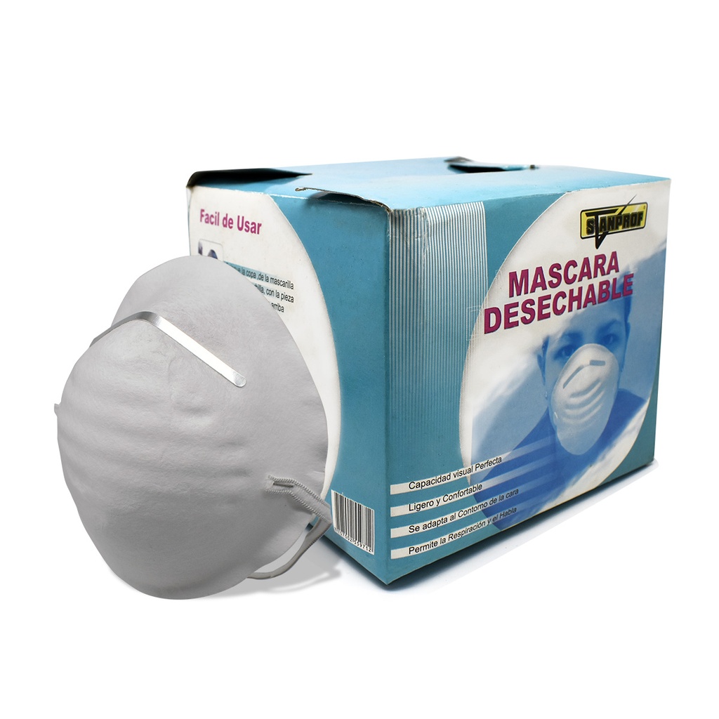 # MASCARILLA DESECHABLE SENCILLA TRADICIONAL 50 UNID STANPROF ( UE=20)