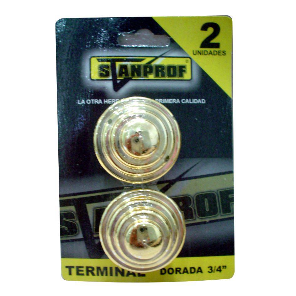 TERMINAL DORADO 3/4 STANPROF X 2 UNID.