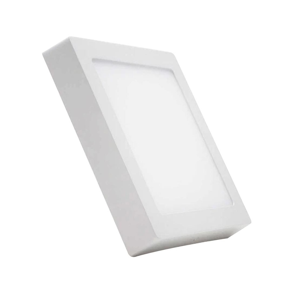 LAMPARA PANEL LED 18W CUADRADO W090LDG (SOBREPONER) 30.000H 6500K 24-26 LUMENES/CHIP MEGAWATT (U.E.:20)