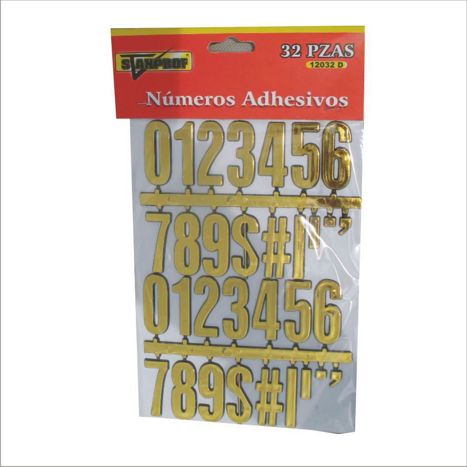 LETRAS  Y NUMEROS ADHESIVOS X 32  PIEZAS STANPROF