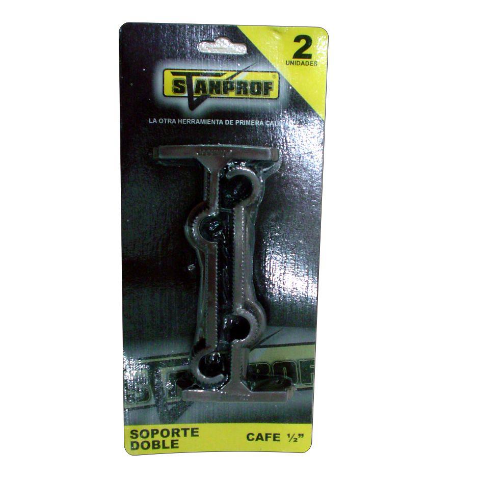 SOPORTE DOBLE CAFE 1/2 STANPROF X 2 UNID. EN BLISTER
